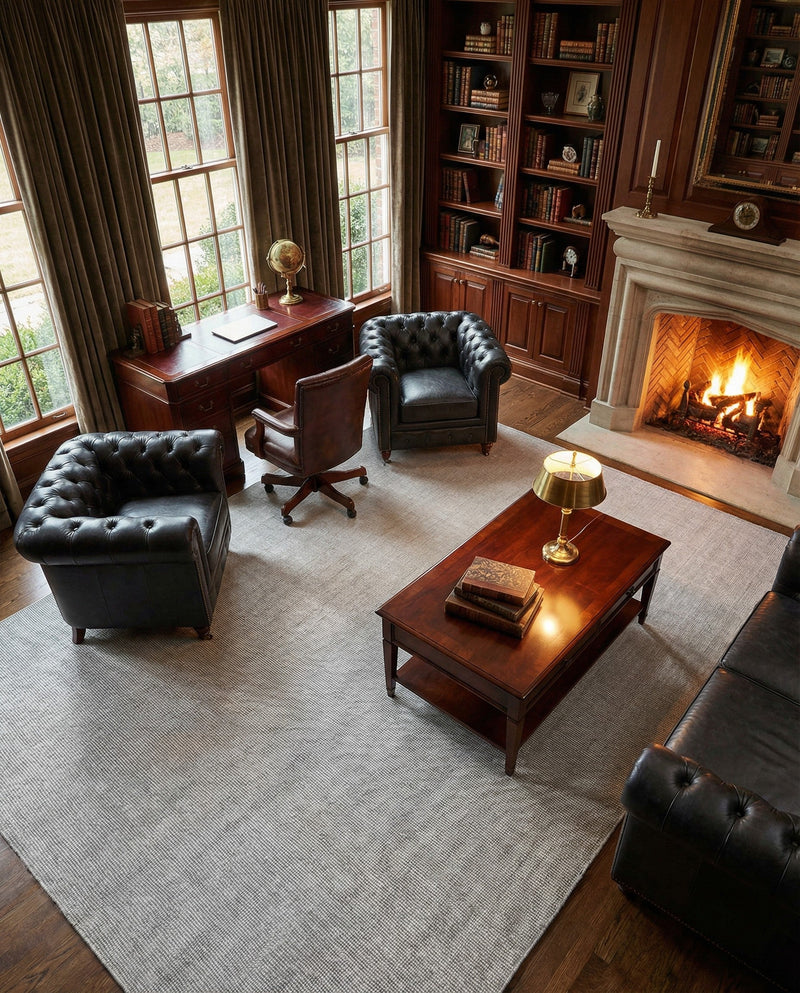 Berkshire Estate Collection Area Rug - Windsor (Grey Manor) Rectangle Grey Manor  lifestyle 26