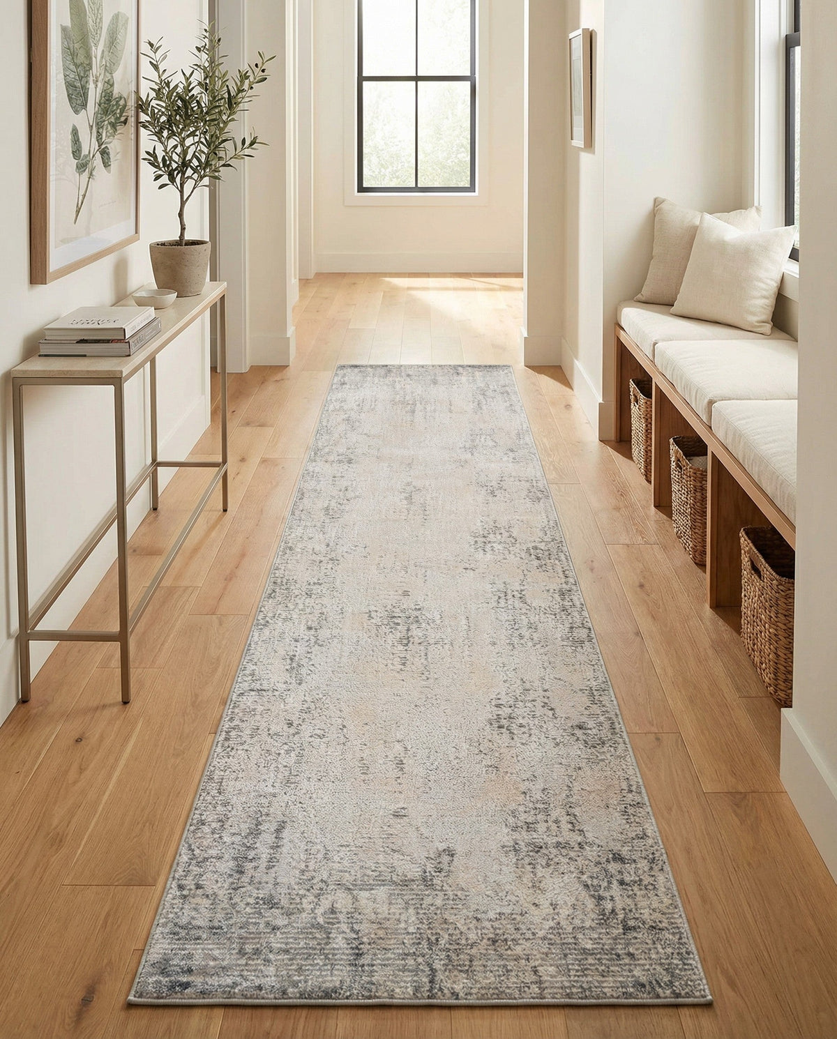 Aegean Elegance Collection Area Rug -  Ithaca Runner Gray  lifestyle 86