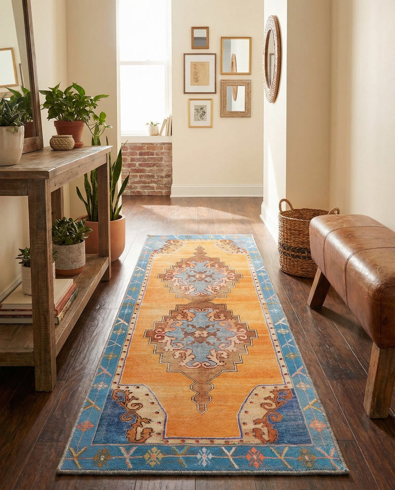 Heritage Elegance Collection Area Rug -  Winterthur (Orange) Runner Orange  lifestyle 62