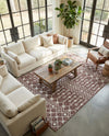 Geo Garden Lattice Collection Area Rug -  Andalusia Rectangle Dusty Rose  lifestyle 30