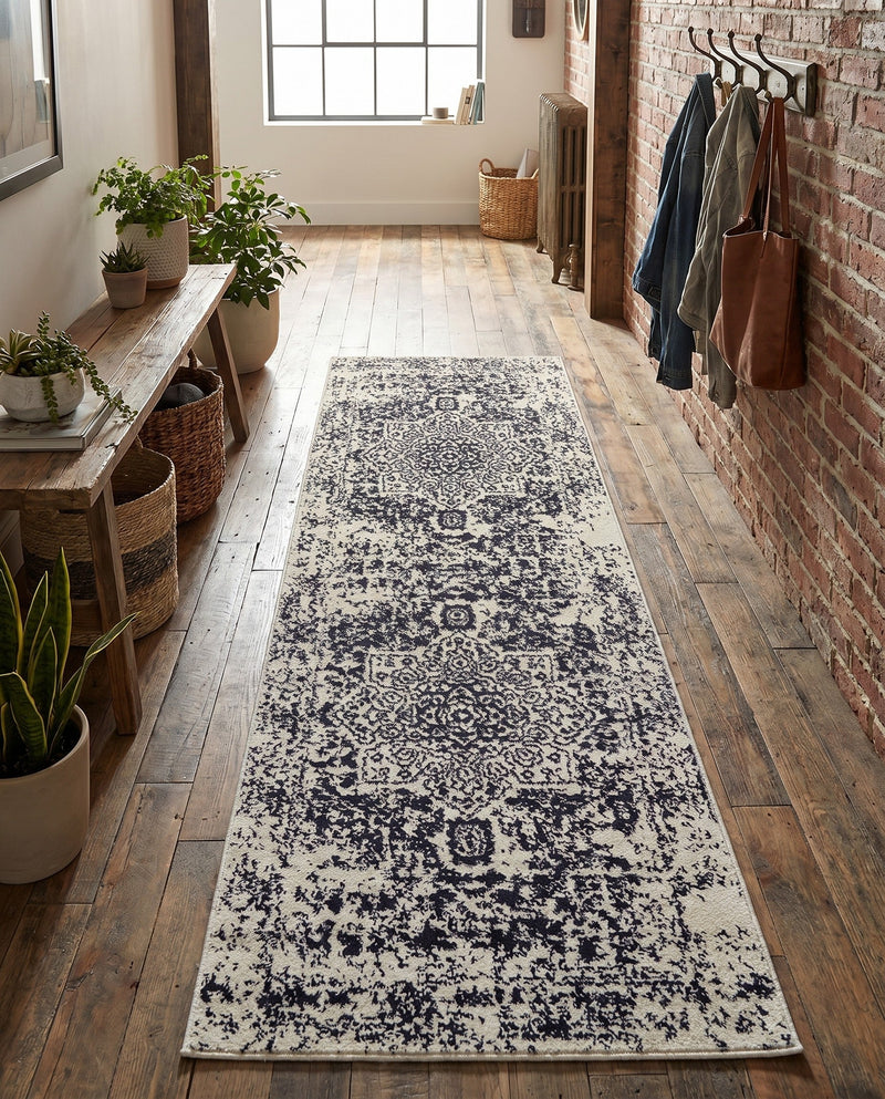 Georgetown Rugs Collection Area Rug - Dupont (Blue) Runner Blue  lifestyle 66