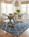 Savannah Pergola Collection Area Rug - Arbor (Navy Blue) Rectangle Navy Blue  lifestyle 38