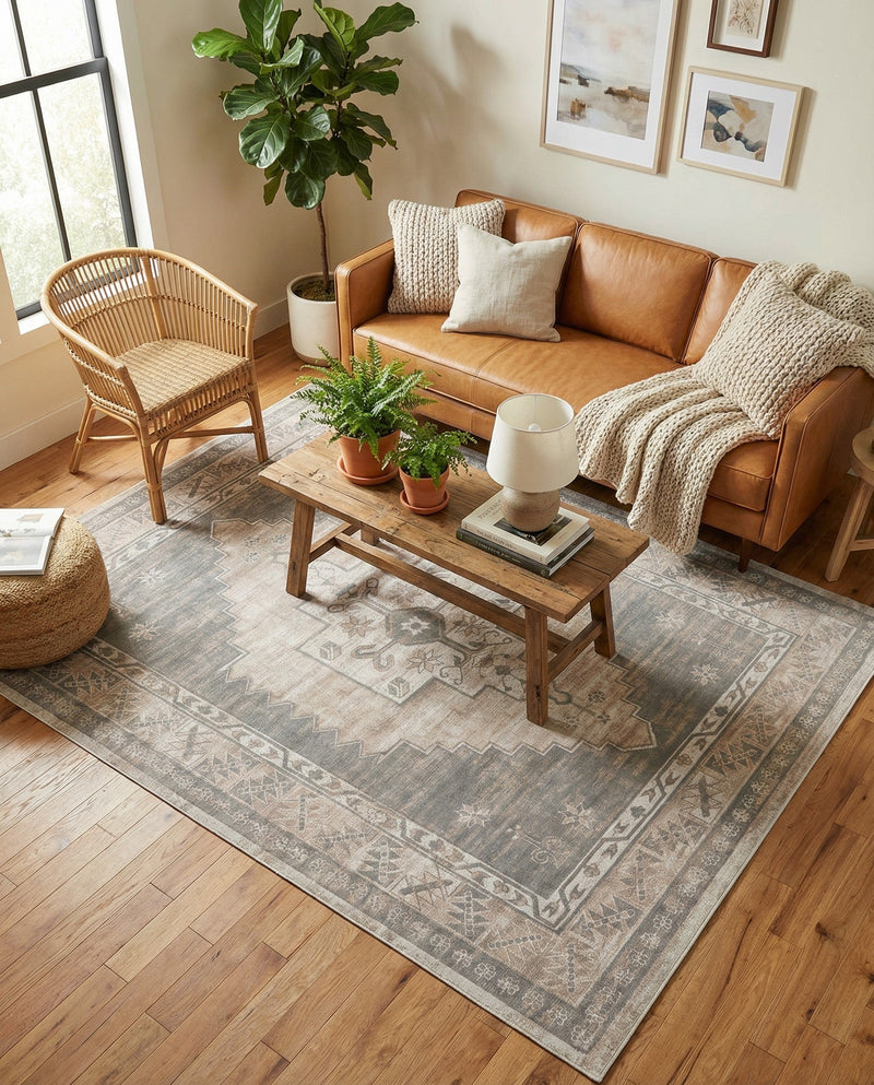 Savannah Series Collection Area Rug -  Augusta (Mink) Rectangle Mink  lifestyle 12