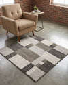 Autumn Meadow Collection Area Rug -  Sycamoreside (Gray) Square Gray  lifestyle 44