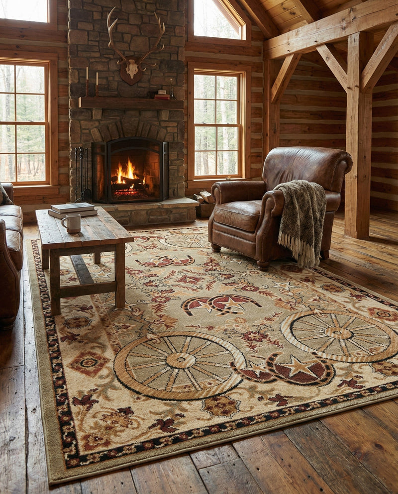 Frontier Trails Collection Area Rug -  Onyx Rectangle Green  lifestyle 68