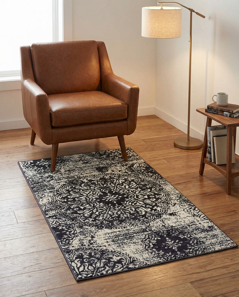 Riviera Elegance Collection Area Rug -  Monaco (Navy Blue) Rectangle Navy Blue  lifestyle 29