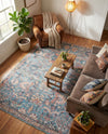 Vintage Memories Collection Area Rug -  Memories Rectangle Blue  lifestyle 16