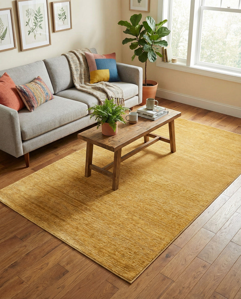 Bloomsbury Elegance Collection Area Rug -  Kensington (Yellow) Rectangle Yellow  lifestyle 14