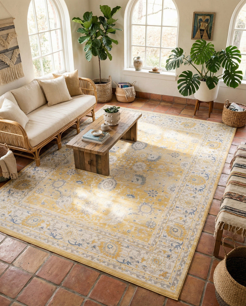 Savannah Series Collection Area Rug -  Beaufort Rectangle Tuscan Yellow  lifestyle 21