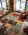Bistro Lounge Collection Area Rug -  Ristretto Rectangle Multi  lifestyle 8