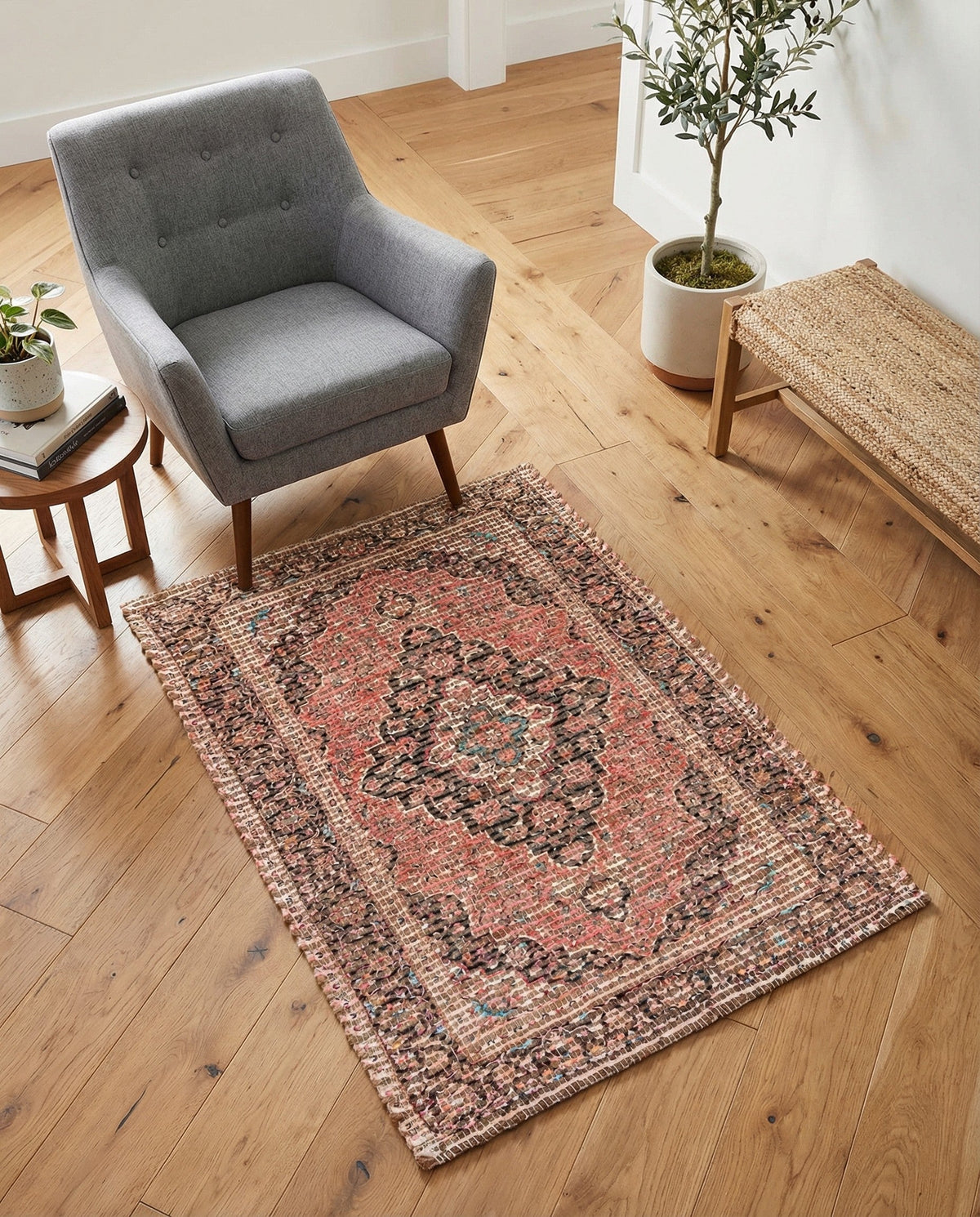 Savannah Threads Collection Area Rug -  Chihuahuan Rectangle Red  lifestyle 12