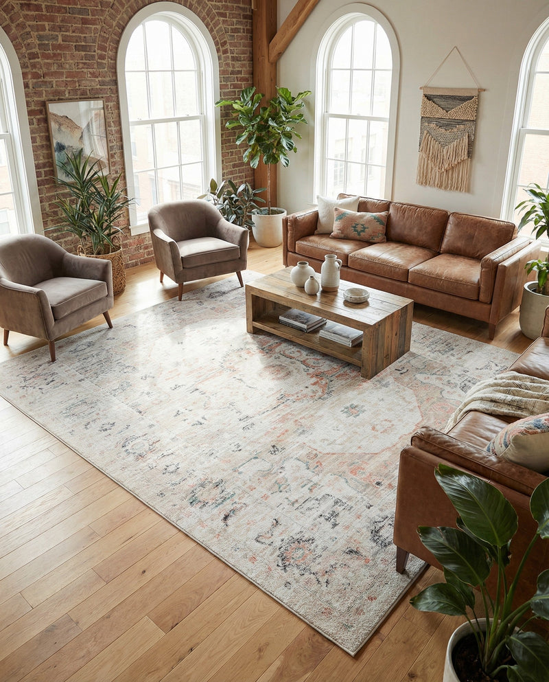 Parisian Elegance Collection Area Rug - Versailles (Ivory) Rectangle Ivory  lifestyle 23