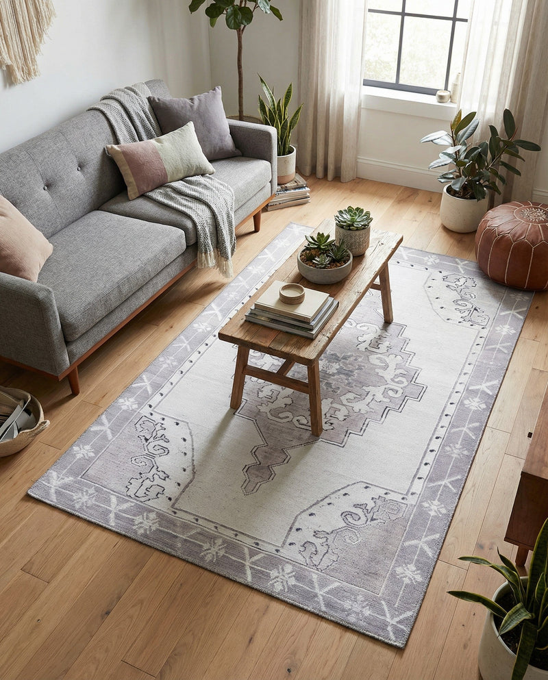 Heritage Elegance Collection Area Rug -  Winterthur (white Gray) Rectangle white Gray  lifestyle 7