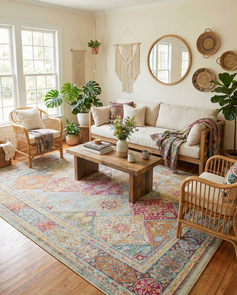 Caribbean Breeze Collection Area Rug -  Grenada Rectangle Multi  lifestyle 25