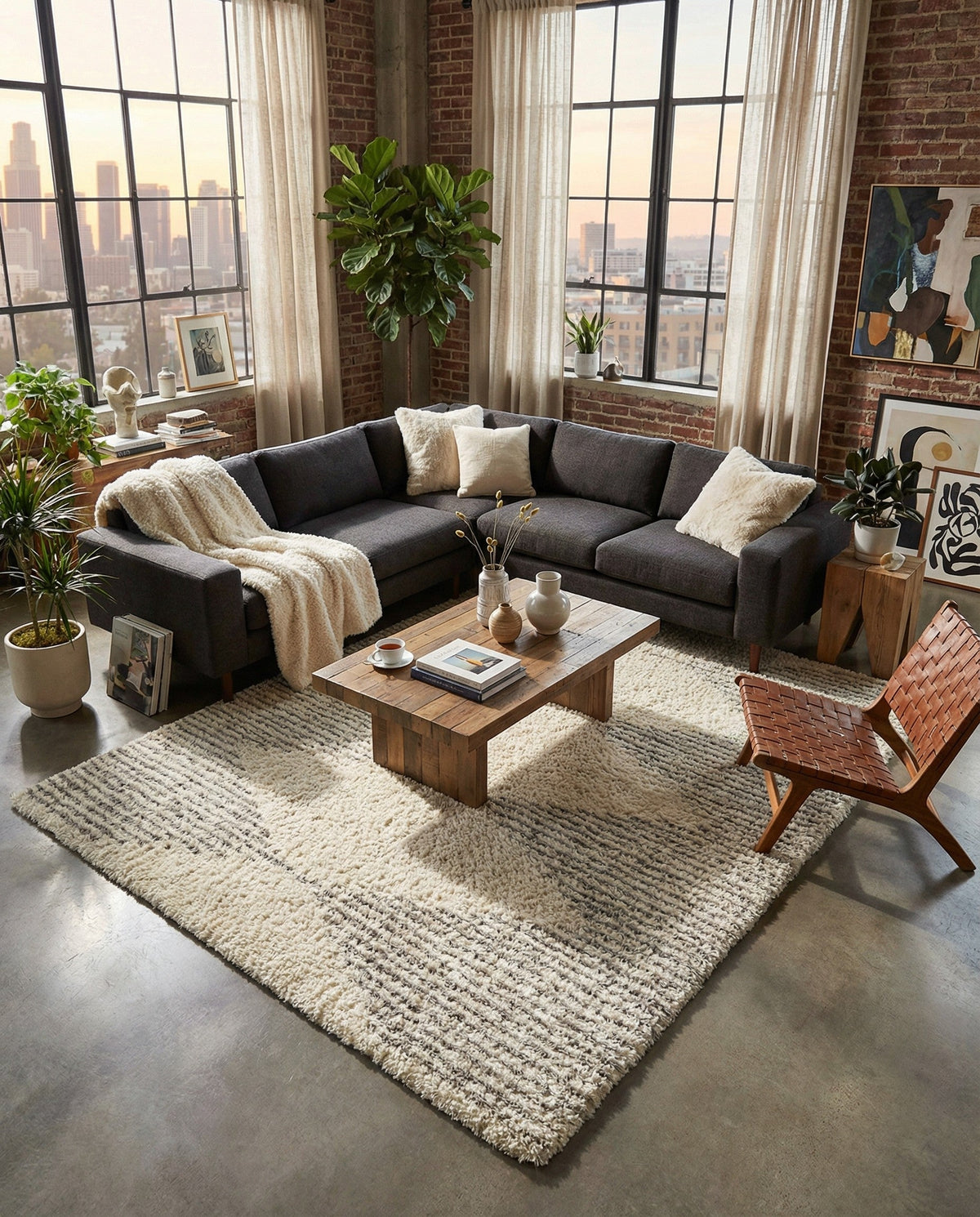 Eternal Plush Oasis Collection Area Rug -  Bliss Rectangle Pearl and Gray  lifestyle 42