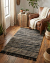 Savannah Jute Collection Area Rug - Nantucket Rectangle Navy Blue and Ivory  lifestyle 5