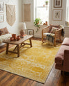 Dover Terrace Collection Area Rug -  Lagoon (Yellow) Rectangle Yellow  lifestyle 7