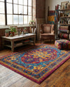 Caribbean Cove Collection Area Rug -  Canouan Rectangle Pink Blue  lifestyle 13