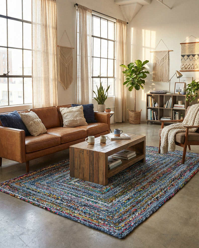 Woven Udaipur Collection Area Rug - Sahara Rectangle Blue and Multi  lifestyle 17