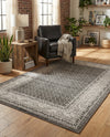 Soho Elegance Collection Area Rug -  Mercer (Gray) Rectangle Gray  lifestyle 23