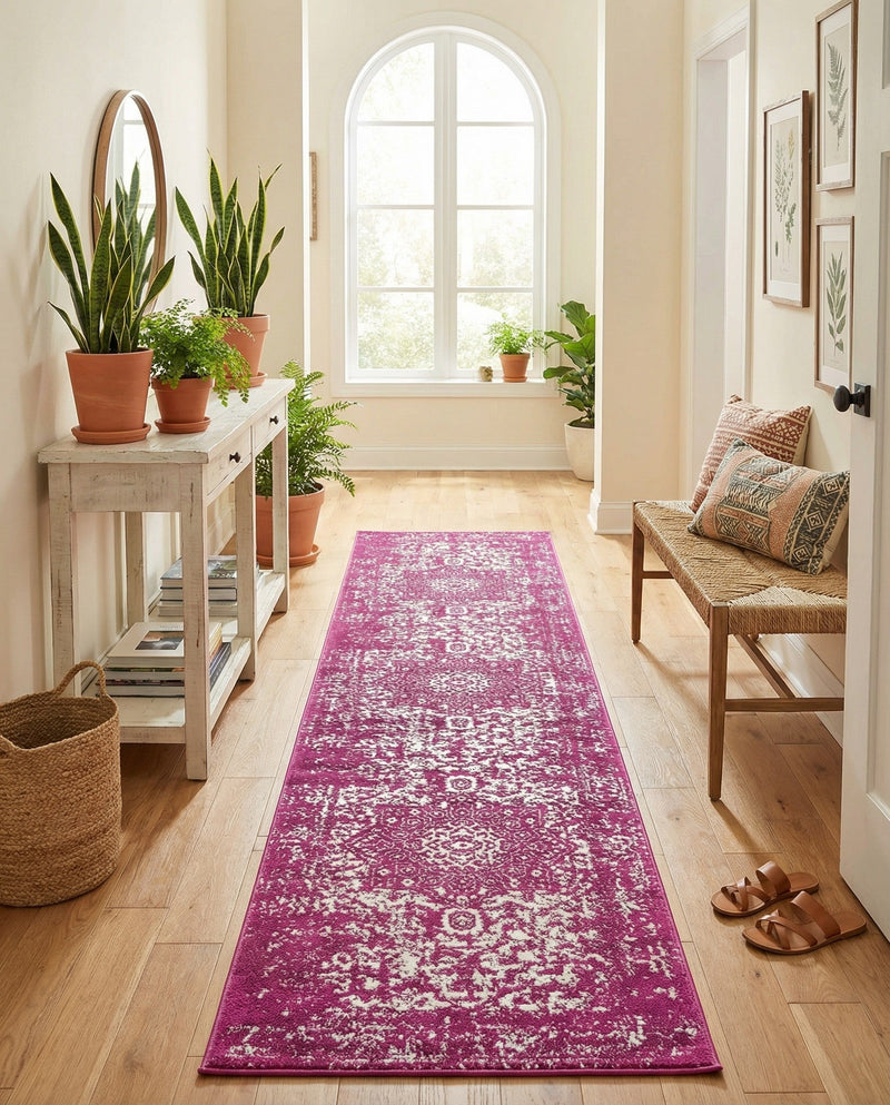 Georgetown Rugs Collection Area Rug - Dupont (Purple) Runner Purple  lifestyle 70