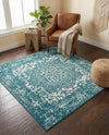 Georgetown Rugs Collection Area Rug - Dupont (Turquoise) Square Turquoise  lifestyle 37