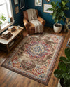 Eden Oasis Collection Area Rug -  Tranquility (Chocolate Brown) Rectangle Chocolate Brown  lifestyle 10