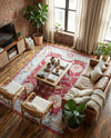 Arcadia Rugs Collection Area Rug - Eden (Red) Rectangle Red  lifestyle 21