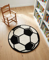Whimsy Wonders Wool Collection Area Rug -  Volcano Round Black and White  lifestyle 10