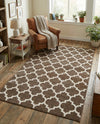 Lattice Gardens Collection Area Rug -  Bloomfield (Brown) Rectangle Brown  lifestyle 22
