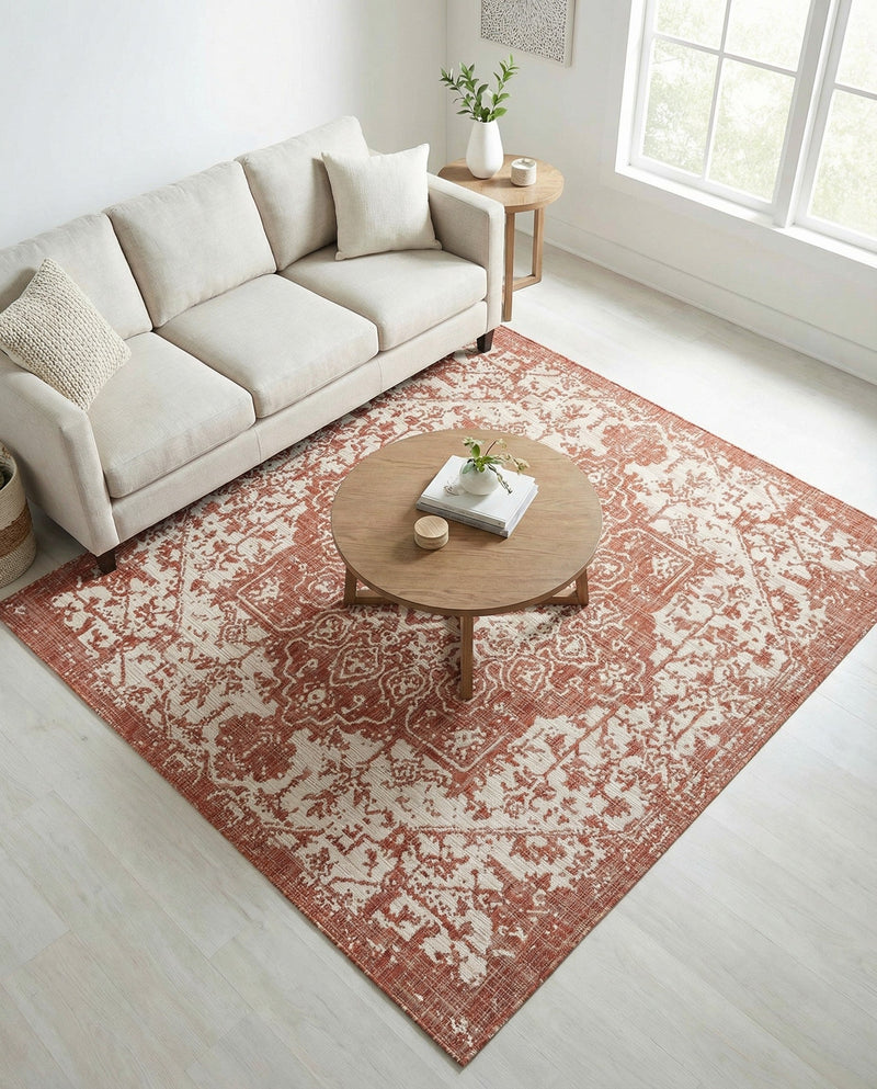 Urban Oasis Rugs Collection Area Rug -  Penthouse (Rust Red) Square Rust Red  lifestyle 53