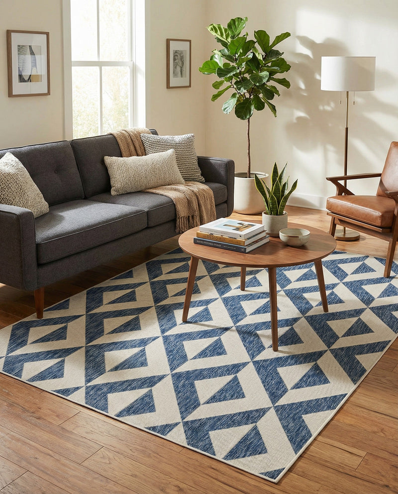 Urban Oasis Rugs Collection Area Rug -  Highrise (Blue) Rectangle Blue  lifestyle 5