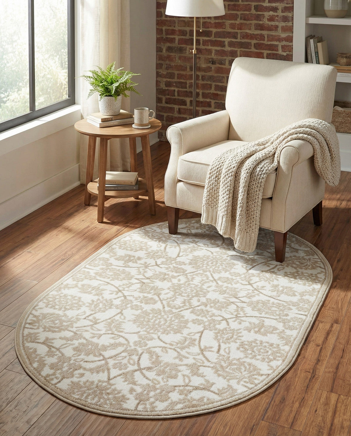 Andes Summit Collection Area Rug -  Chimborazo Oval Snow White  lifestyle 108
