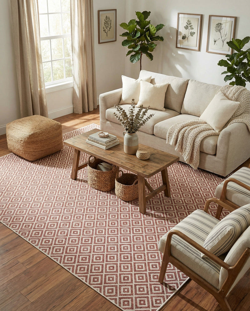 Urban Oasis Rugs Collection Area Rug -  Rooftop (Rust Red) Rectangle Rust Red  lifestyle 14