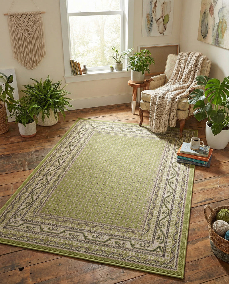 Soho Elegance Collection Area Rug -  Mercer (Green) Rectangle Green  lifestyle 21
