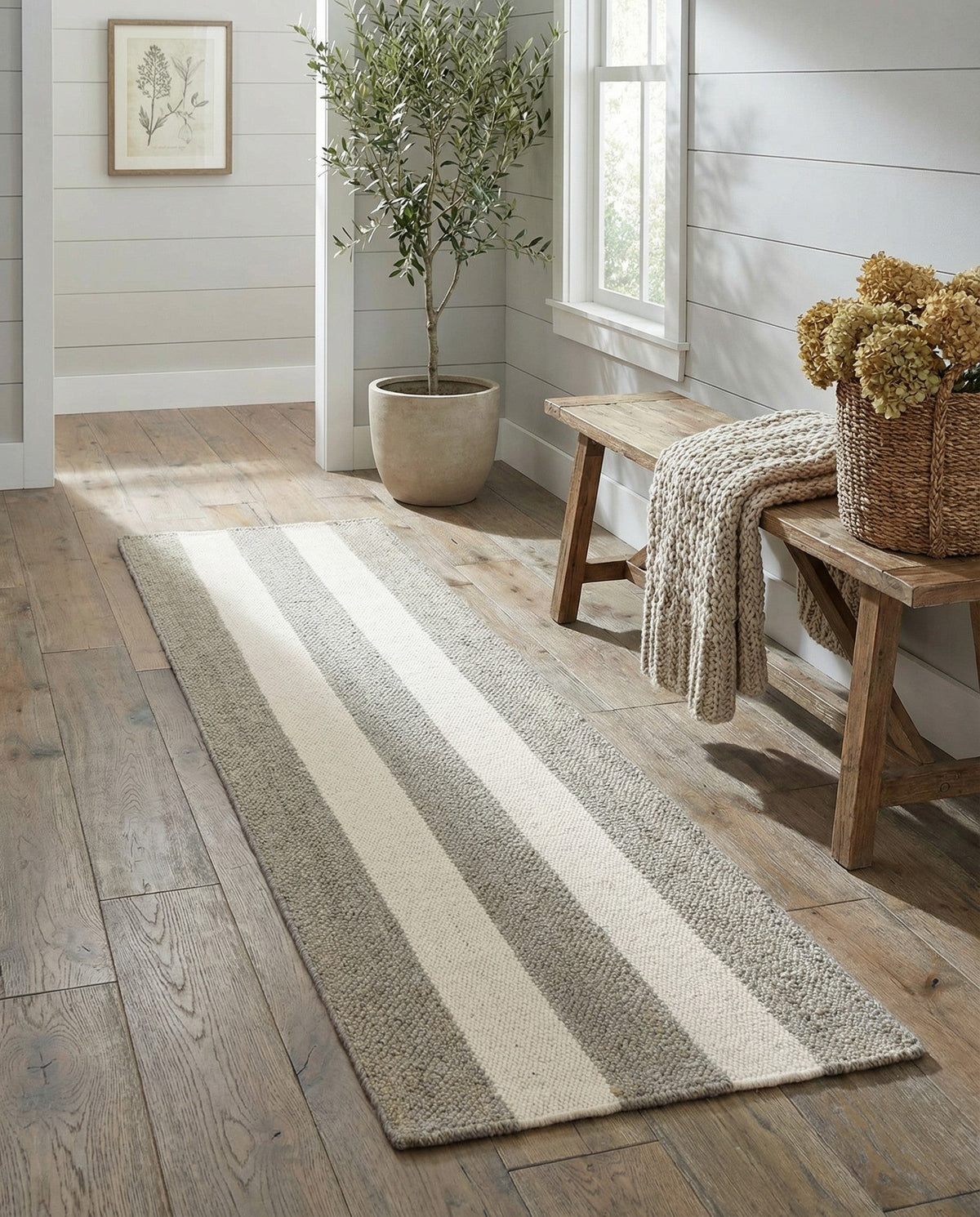 Martha's Vineyard Blueprints Collection Area Rug - Edgartown Runner Gray  lifestyle 149