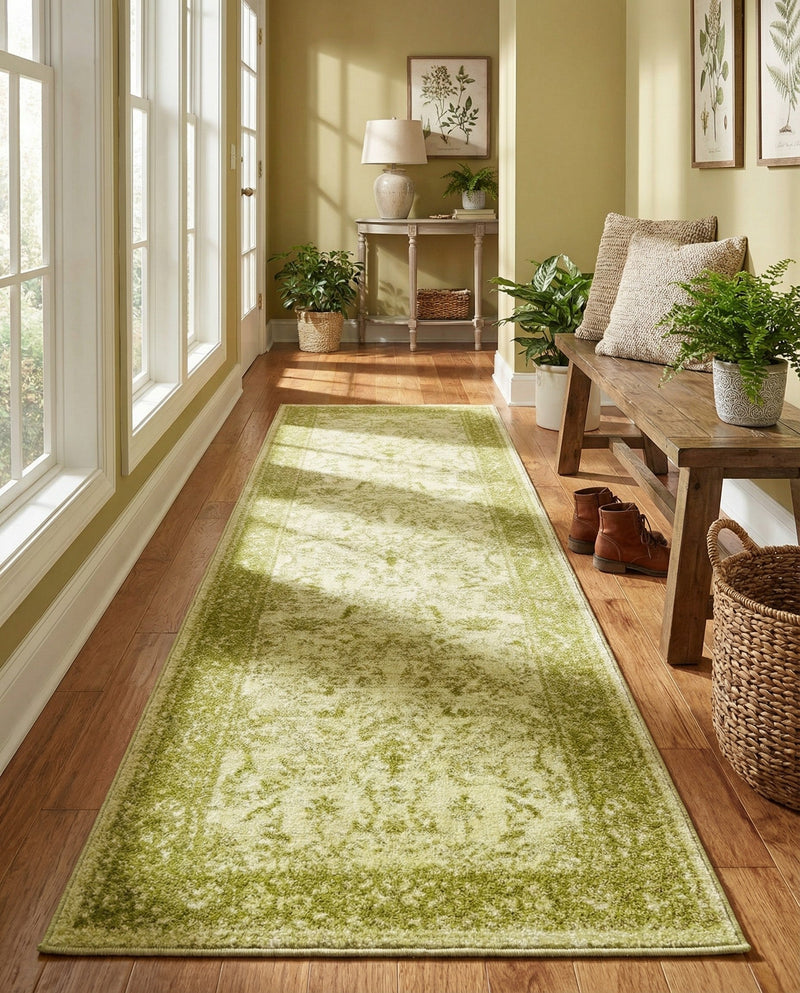 Horizon Collection Area Rug -  Apex (Light Green) Runner Light Green  lifestyle 52