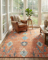 Savannah Threads Collection Area Rug -  Namib Rectangle Rust Red  lifestyle 8