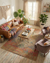 Savannah Threads Collection Area Rug - Sahara Rectangle Multi  lifestyle 40