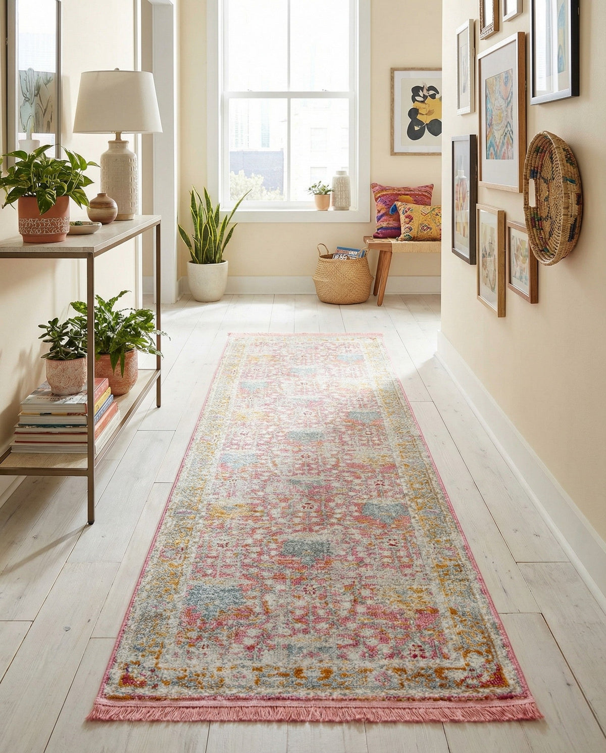 Arcadia Rugs Collection Area Rug -  Olympus Runner Pink  lifestyle 183
