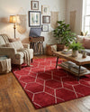 Trellis Mosaic Collection Area Rug - Arborville (Red) Rectangle Red  lifestyle 18