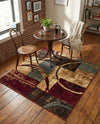 Bistro Lounge Collection Area Rug -  Ristretto Square Multi  lifestyle 54