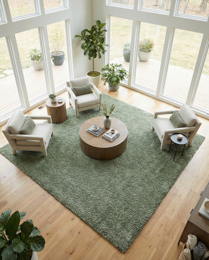 Alpine Plush Collection Area Rug -  Cortina (Sage) Square Sage  lifestyle 78