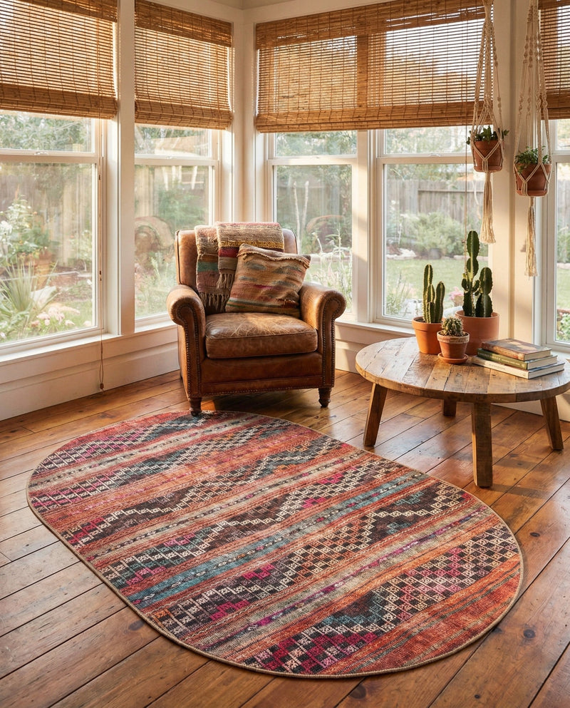 Heritage Elegance Collection Area Rug -  Monticello Oval Multi  lifestyle 46