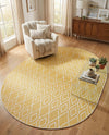 Urban Oasis Rugs Collection Area Rug -  Boulevard (Yellow Ivory) Oval Yellow Ivory  lifestyle 20