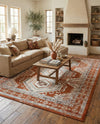 Savannah Elegance Collection Area Rug -  Tybee (Terracotta) Rectangle Terracotta  lifestyle 20