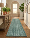 Jewel Oasis Collection Area Rug - Sapphire (Green) Runner Green  lifestyle 73