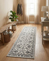 Charleston Elegance Collection Area Rug -  Seaport (white Gray) Runner white Gray  lifestyle 61