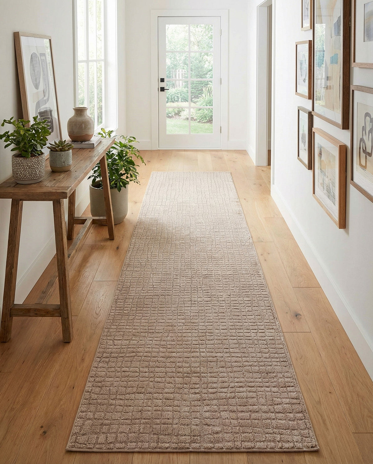 Haven Tapestry Collection Area Rug - WhisperingFalls Runner Rustic Pebble  lifestyle 87