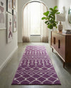 Marrakech Lattice Collection Area Rug - Medina (Violet) Runner Violet  lifestyle 29